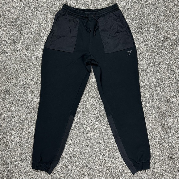 Gymshark Pants - Gymshark‎ Venture Joggers Womens Small Black Training Sweatpants Zip Pockets Gym